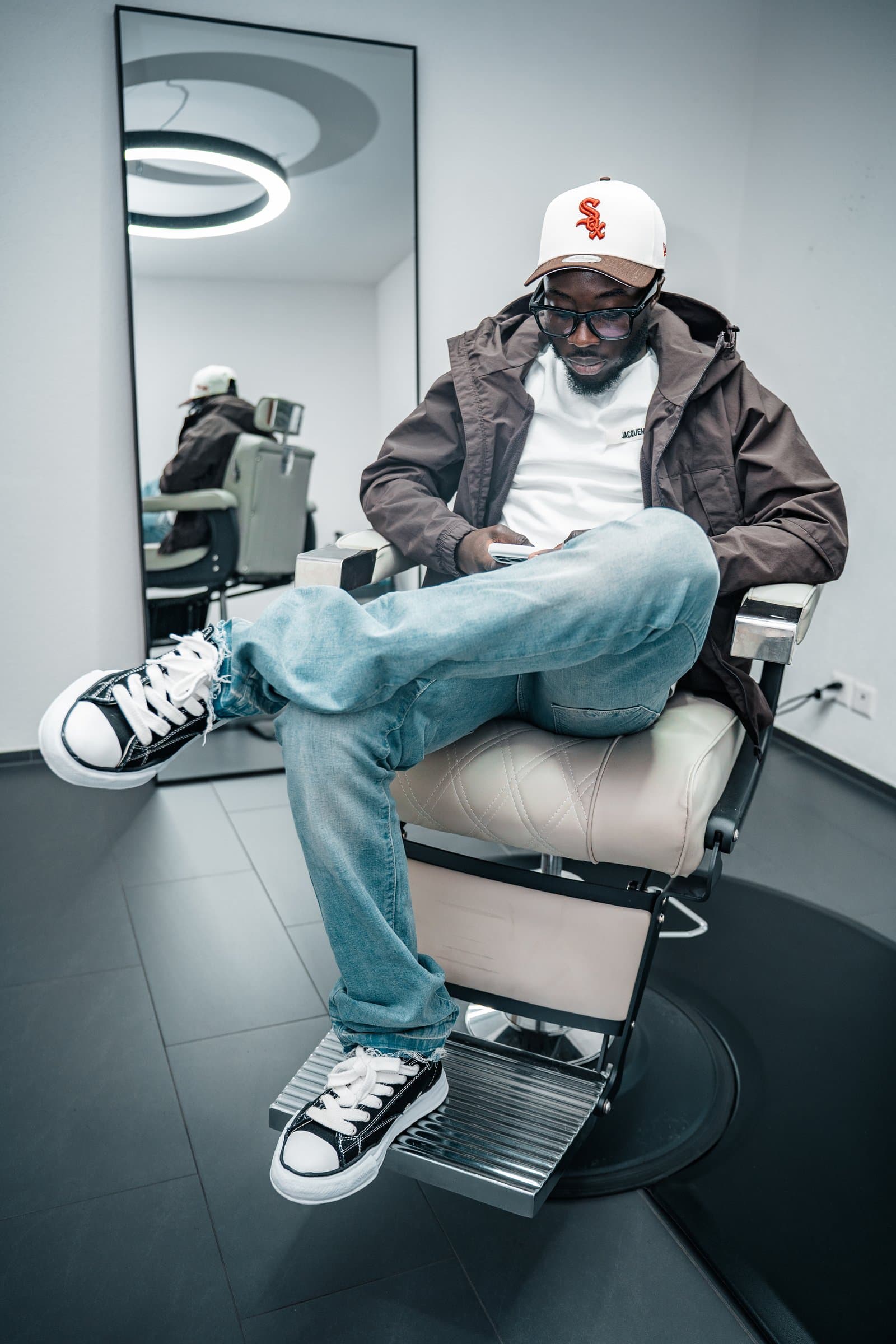 On the chair